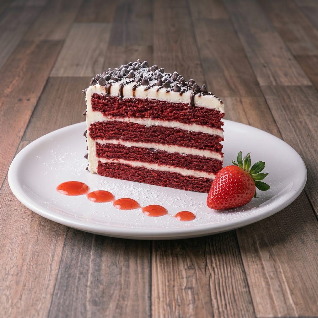 Red Velvet Deep Chocolate Truffle Cake.
