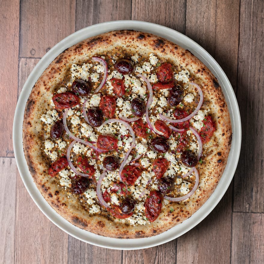 Roasted Eggplant & Feta Pizza.