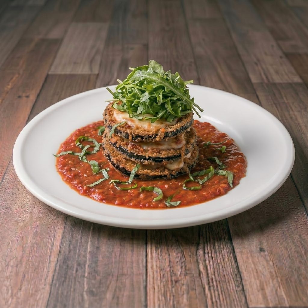 Eggplant Parmesan Stack.