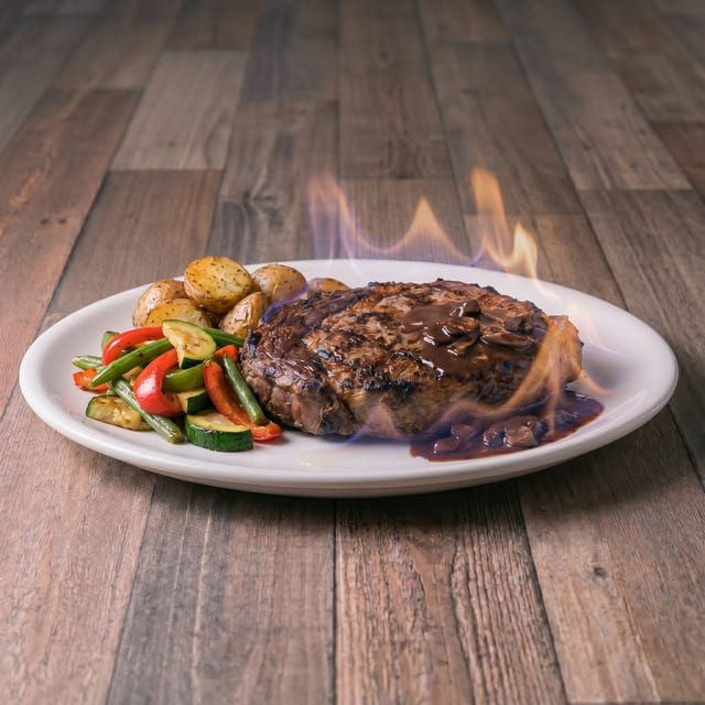 Flaming Ribeye.