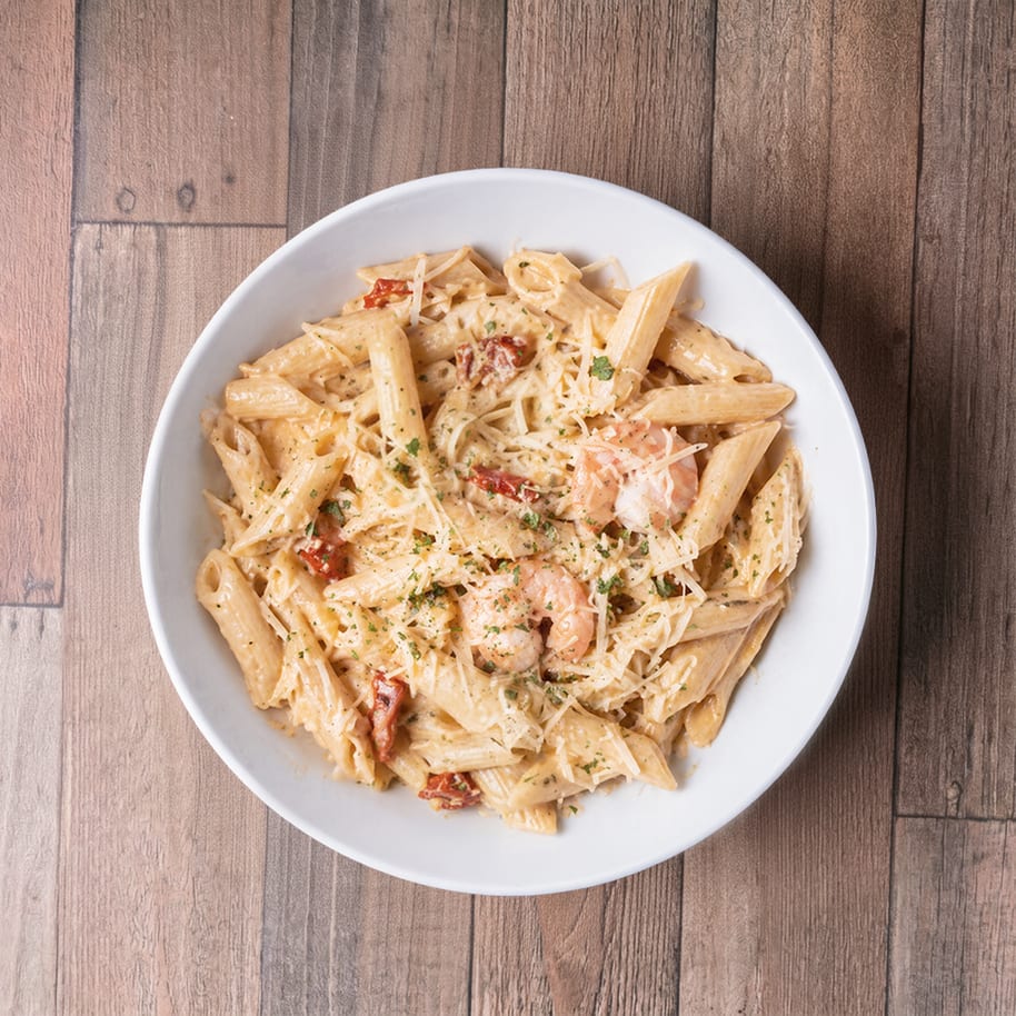 Harissa Spiced Shrimp Penne.