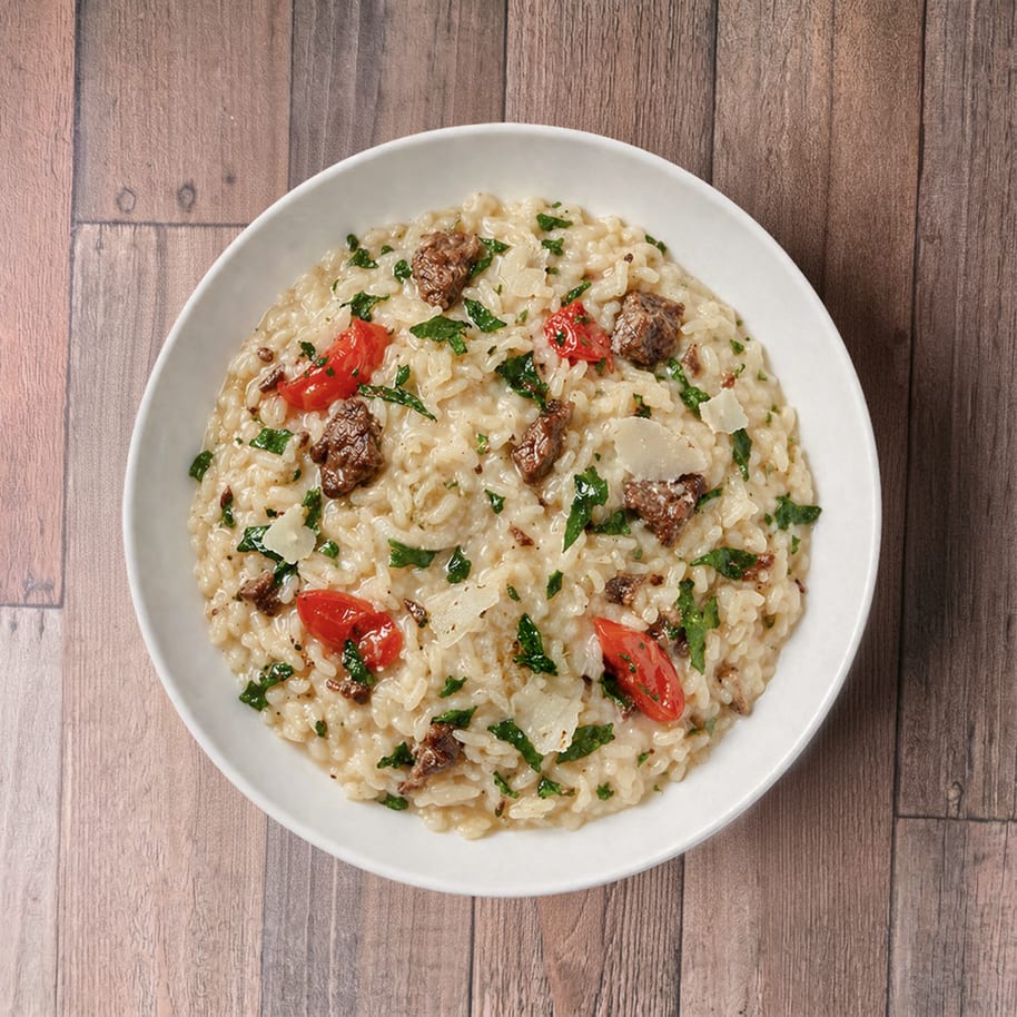 Risotto w/Filet Tips.