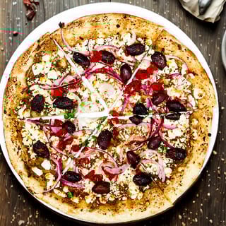 Roasted Eggplant & Feta Pizza